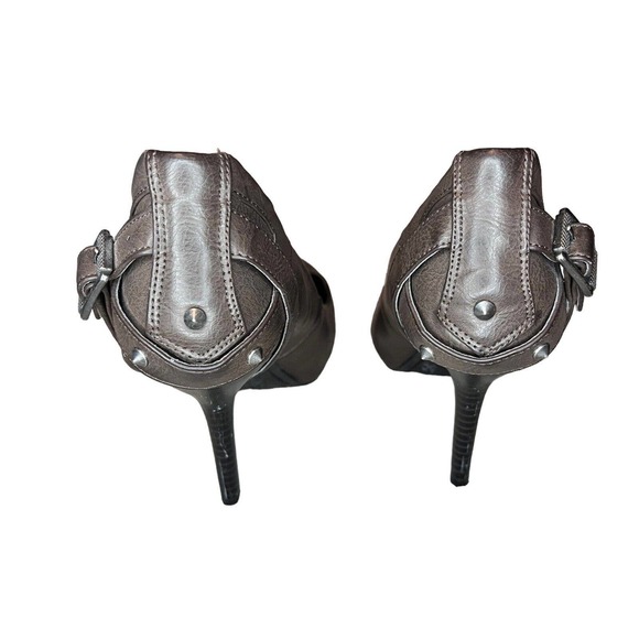 Simply Vera Vera Wang Brown Leather Stilettos Heels Womens Size 7 Pointed Toe - Picture 7 of 11